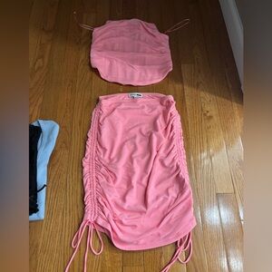 Pink Two Piece Skirt and top
